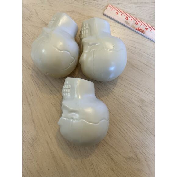 Vintage Halloween Blow Mold Light Covers 5” X 3.5” Inch skull head skelton Lot 3 - Picture 8 of 10